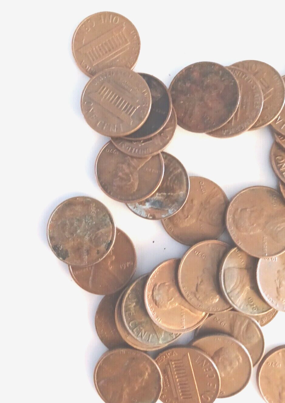 1971 Pennies By The Pound 4.5 oz of Lincoln Head Memorial US Cents Unsearched for ERRORS and Varieties. Various Mints.