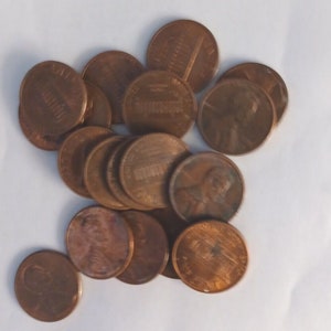 1991-Pennies durch das Pfund 1,7 Unze von Lincoln Head-Memorial Cents für Fehler und Sorten nicht durchsucht. Verschiedene Mints