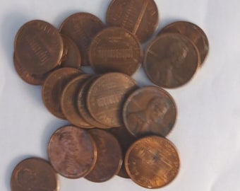 1991 Pennies By The Pound 1.7 oz of Lincoln Head Memorial Cents Unsearched for ERRORS and Varieties. Various Mints