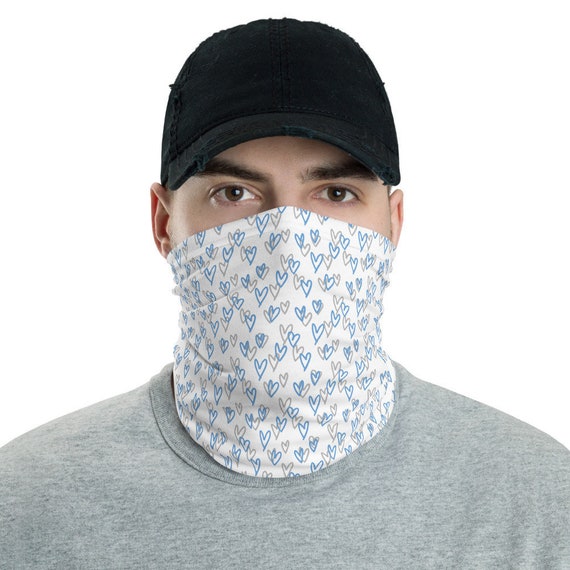 Mens Adjustable Drawstring Neck Gaiter Micro-Fleece Face Mask UPF