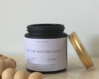 By the Waters Edge candle, Scented Candle, Soy Candle, Jar Candles, Cotton wick candles, Australian made, 100ml