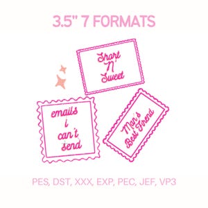 Sabrina Carpenter Embroidery File | Digital Download for Embroidery Machines | 7 Formats 3.5 Inches