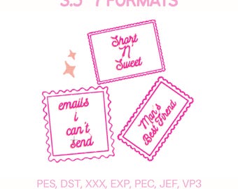 Sabrina Carpenter Embroidery File | Digital Download for Embroidery Machines | 7 Formats 3.5 Inches