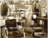 Vintage Old Antique 1936 Atlanta Georgia Barber Shop Chair Haircut Photo Picture Wall Art Decoration Reproduction
