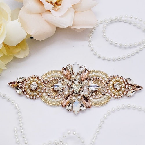 Blush Wedding Applique DIY Bridal Belt 