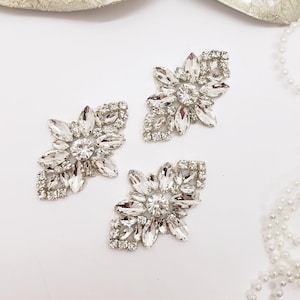 Art Deco Rhinestone Applique Comb Applique Rhinestone Applique DIY Rhinestone Patch Shoe Applique Wedding Applique Patch 1096 image 1