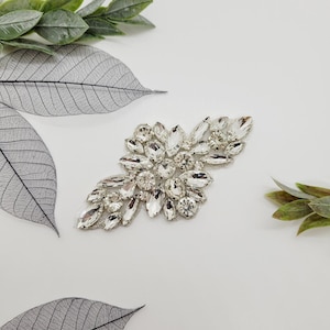 Sparkly Rhinestone Wedding Applique; Wedding Shoe Applique; Rhinestone Patch; Wedding Applique; Art Deco Applique; Bridal Comb; DIY