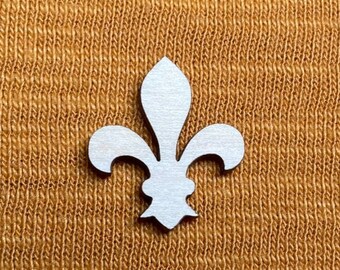 Fleur De Lis Laser Cut Unfinished Wood Shape DIY - 1 to 4 inches available FREE SHIPPING (orders over 35.00)