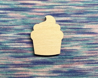 Cupcake Laser Cut Unfinished Wood Shape DIY - 1 to 4 inches available FREE SHIPPING (orders over 35.00)