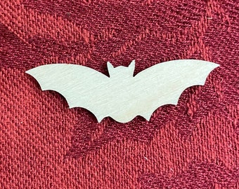 Flying Bat Cutout Laser Cut Unfinished Wood Shape DIY - 1 to 4 inches available FREE SHIPPING (orders over 35.00) Halloween Fall