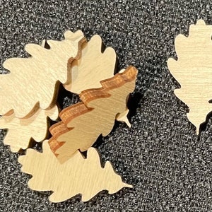 Oak Leaf Rounded Laser Cut Unfinished Wood Shape DIY - 1 to 6 inches available FREE SHIPPING (orders over 35.00)