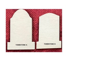 Tombstones - 2 Variations -  Laser Cut Unfinished Wood Shape DIY - 1 to 4 inches available FREE SHIPPING (orders over 35.00)