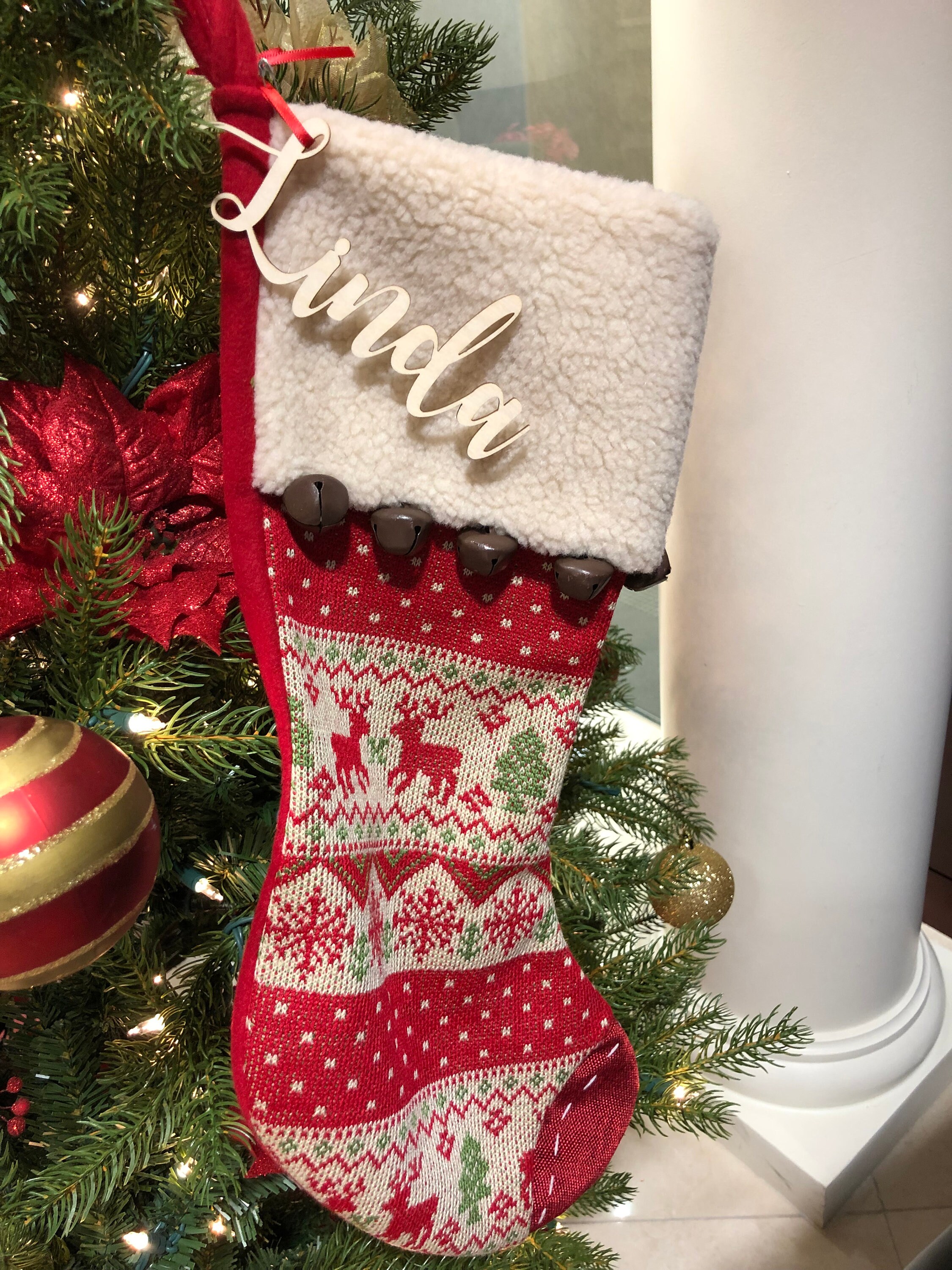 STOCKING/PACKAGE TAGS Customized/Personalized Name Etsy