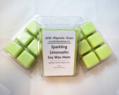 Sparkling Limoncello Scented Soy Wax Melts - - 6 Cavity Clamshell Aromatherapy Wax Warmer Tea Light Melt Tart Melt