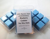 Blueberry Cobbler Scented Soy Wax Melts - - 6 Cavity Clamshell Aromatherapy Wax Warmer Tea Light Melt Tart Melt