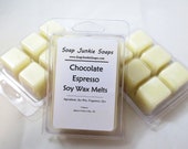 Chocolate Espresso Scented Soy Wax Melts - - 6 Cavity Clamshell Aromatherapy Wax Warmer Tea Light Melt Tart Melt