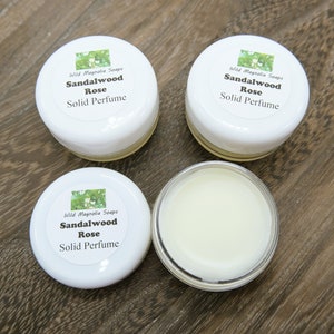 Sandalwood Rose Scented Solid Perfume - Rub On Perfume