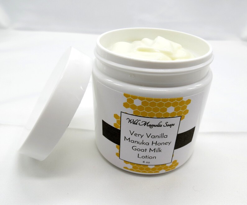 Very Vanilla Goat Milk and Manuka Honey Lotion Hand and Body Etsy