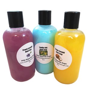 You Pick Liquid Hand Soap - You Choose Scent and Color - Body Wash - Shower Gel - Liquid Soap - Made in the USA