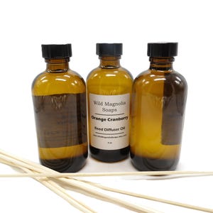 Pick Your Own Scent - Reed Diffuser Refill with Reeds 2, 4 or 8 oz - Home Fragrance - Air Freshener - Made in the USA
