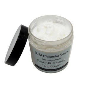 Goat Milk and Honey Foot Cream - Scented with Peppermint and Vanilla - Goat Milk Skin Care