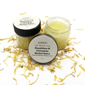 Herbal Salve with Dandelion and Calendula - Natural Salve