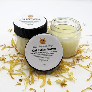 Cat Balm Salve - Cat Salve - Paw and Nose Balm - Dry Paws - Cat Hot Spots - Cat Skin Care