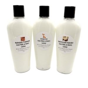 You Pick Goat Milk and Honey Lotion - You Choose Scent - Custom Made Lotion - Goat Milk Skincare - Made in the USA