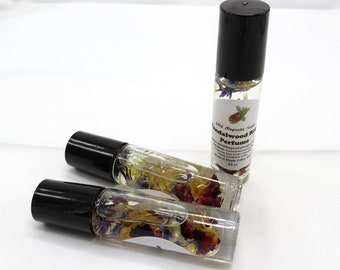 Sandalwood Rose Scented Roll On Perfume Oil - Rub On Perfume - Roller Ball Perfume