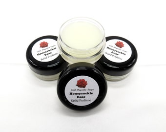 Honeysuckle Rose Scented Solid Perfume - Rub On Perfume