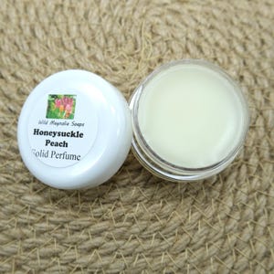 Honeysuckle Peach Scented Solid Perfume - Rub on Perfume