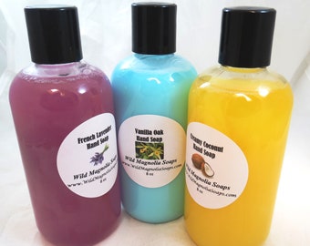 You Pick Liquid Hand Soap - You Choose Scent and Color - Body Wash - Shower Gel - Liquid Soap - Made in the USA