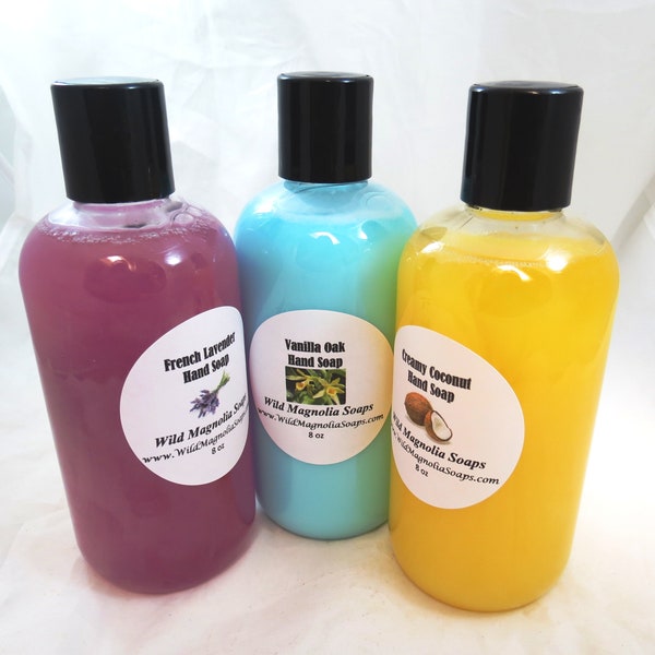 You Pick Liquid Hand Soap - You Choose Scent and Color - Body Wash - Shower Gel - Liquid Soap - Made in the USA