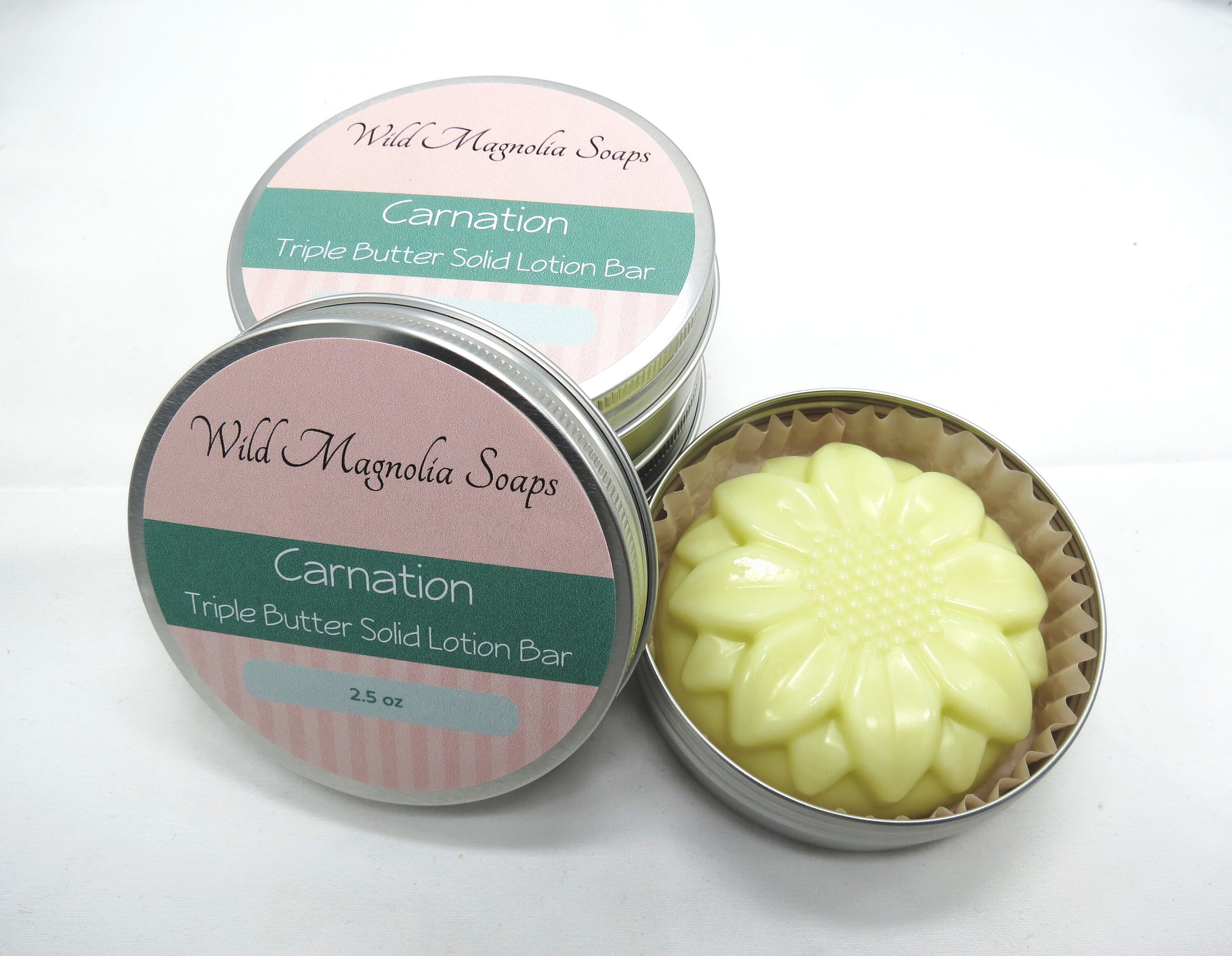 Carnation Scented Solid Lotion Bar Triple Butter With Hemp Etsy