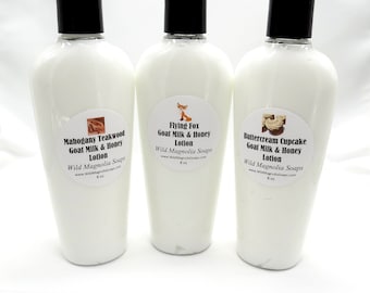 You Pick Goat Milk and Honey Lotion - You Choose Scent - Custom Made Lotion - Goat Milk Skincare - Made in the USA