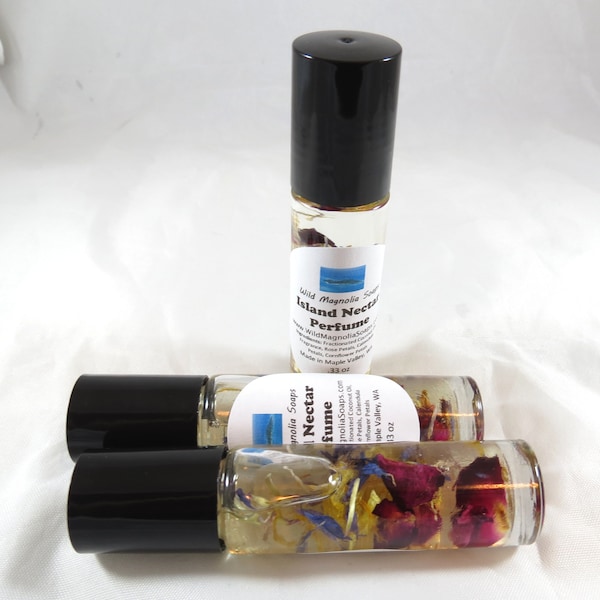 SALE - Island Nectar Scented Roll On Perfume Oil - Rub On Perfume - Roller Ball Perfume