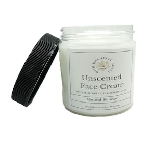 Unscented Face Cream Lotion With Aloe, Green Tea, And Argan Oil