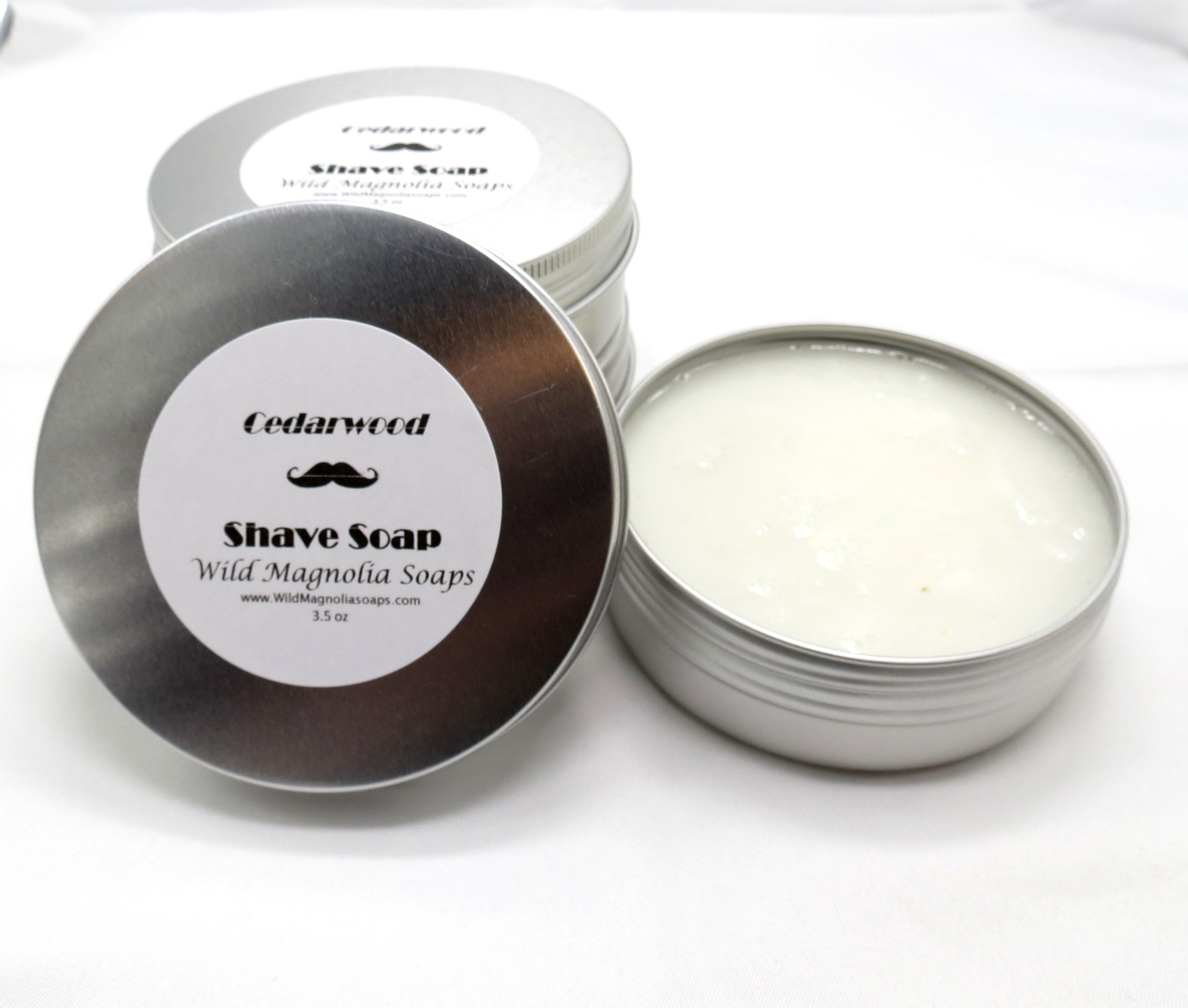 Cedarwood Scented Shave Tin Soap Wet Shave Shaving Soap/ Etsy