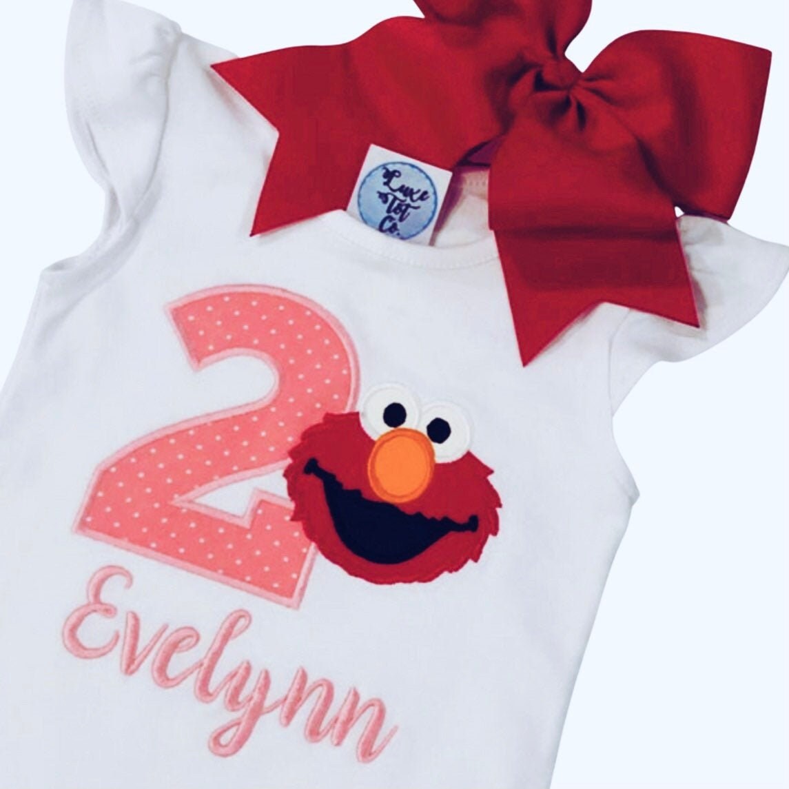 Elmo Birthday Shirt or Dress Short Set 