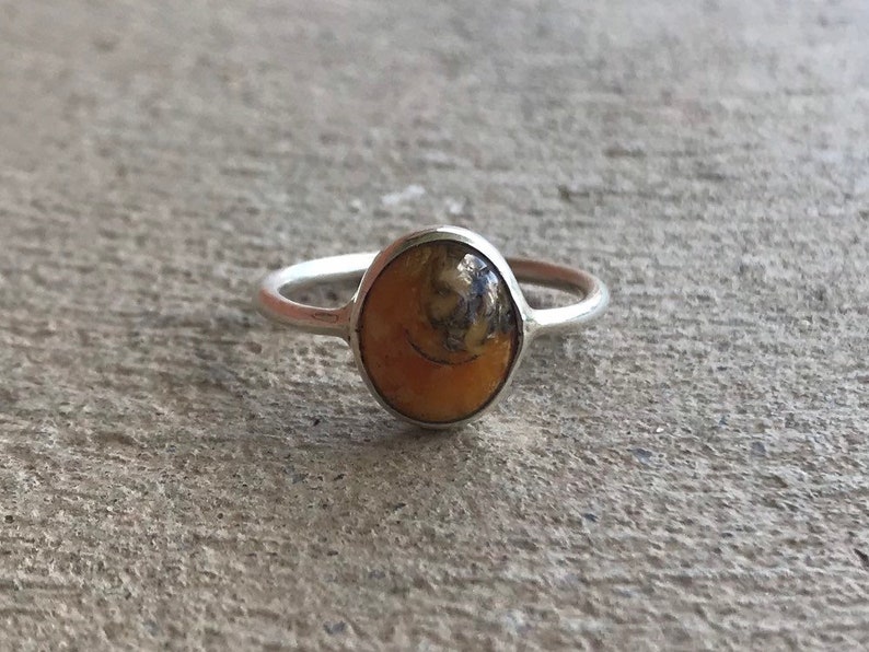 Natural Amber Dark Silver Sterling \u2022 Brown Stone Orange Raw Boho friend \u2022 Ring Sale Handmade \u2022 Wedding Engagement gift\u2022 Mothers Day GIft