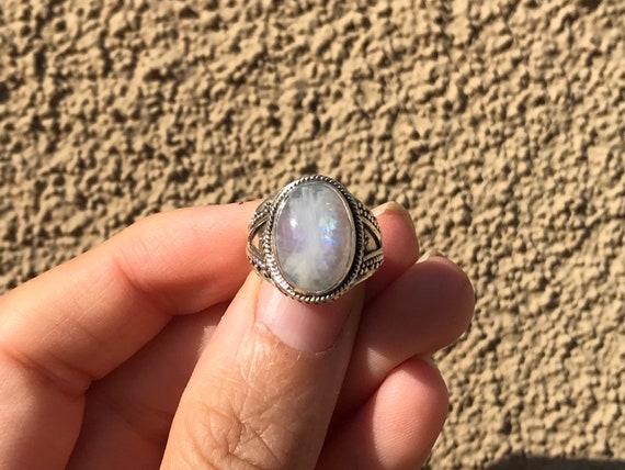 Bohemian Teardrop Moonstone Ring – Boho Magic Jewelry