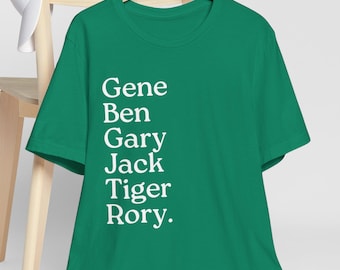 Golf Grand Slam Shirt, Rory McIlroy Fan, Tiger Woods, Fangear, Masters Champions Shirt, Golf Legends T-Shirt, Golfer Gift, Golfing Apparel