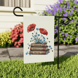 Anti-Trump Garden Flag, Subtle FDT Banner, Freedom Democracy Truth, Garden & House Banner, Decorative Yard Flag, Patriotic Home Garden Decor