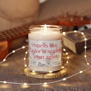 Personalized Smut Book Reader Gift, Soy Candle, Adult Themed Smells Like Taylor Is Reading Smut Again, Custom Name, Funny Candle