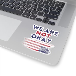 Adesivos de protesto político com recortes, adesivos patrióticos anti-Trump, decoração de laptop de ativista, adesivo de para-choque de manifestante, presente de 4 de julho, 8647