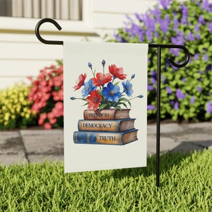 Anti-Trump Garden Flag, Subtle FDT Banner, Freedom Democracy Truth, Garden & House Banner, Decorative Yard Flag, Patriotic Home Garden Decor
