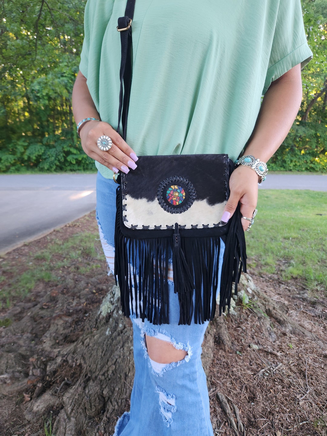 Bonnie - Cowhide Crossbody main image 1