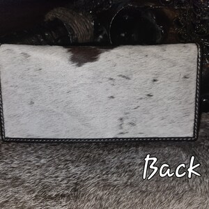 Cowhide And Leather Tooled Wallet Etsy 