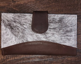 Handmade Genuine Cowhide and Leather Wallet. Personalized Branding Available.