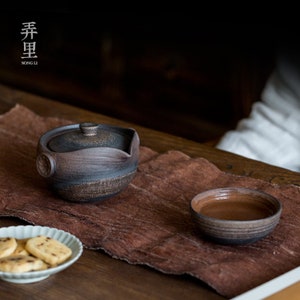 Ceramic Travel Gongfu Tea Set Teapot In Cotton Bag image 8